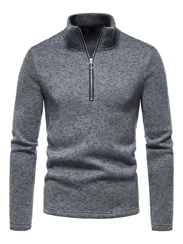 Stylish Men's Turtleneck Zipper Sweatshirt - Soft, Wrinkle-Resistant Comfort for Every Occasion - MENLL